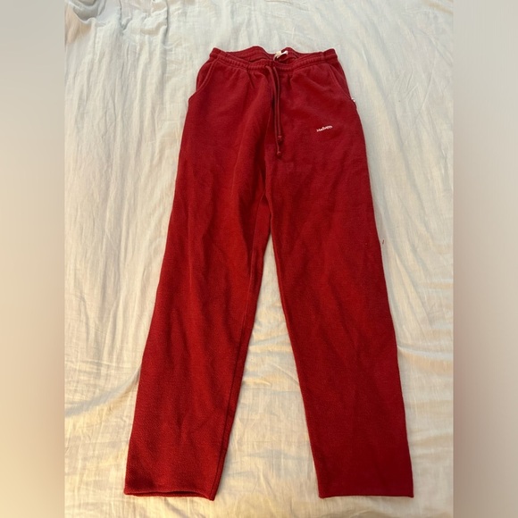MADHAPPY Vintage Goods Heritage Red Sweatpants Pockets Red - Picture 1 of 4